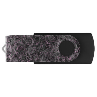 Pink and gray marble abstract flash drive