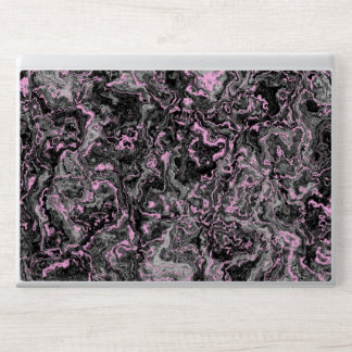 Pink and gray marble abstract HP laptop skin