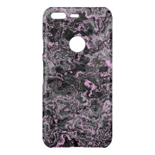 Pink and gray marble abstract uncommon google pixel case