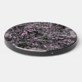 Pink and gray marble abstract wireless charger (Front 2)