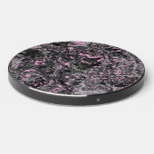 Pink and gray marble abstract wireless charger (Front 2)