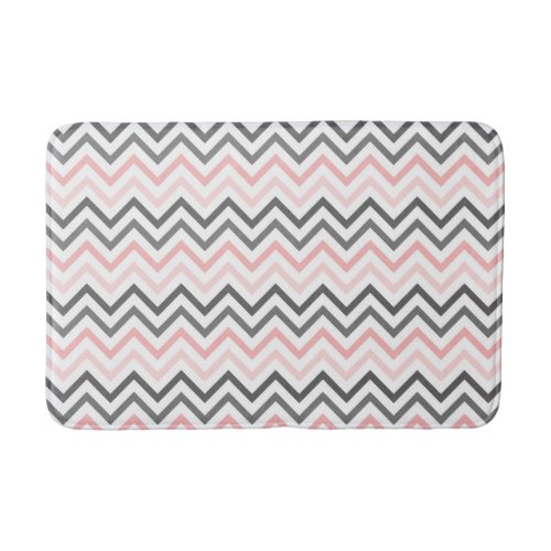 Pink and Gray Mix and Match Bathroom Mat