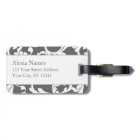 Pink and Gray Monogrammed Damask Print
