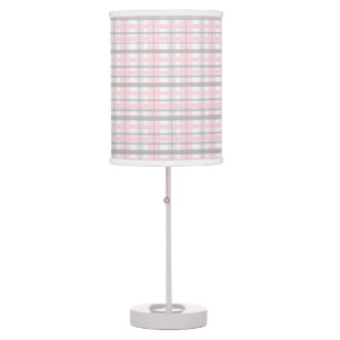 Pink and Gray Nursery Bedroom lamp shade grey
