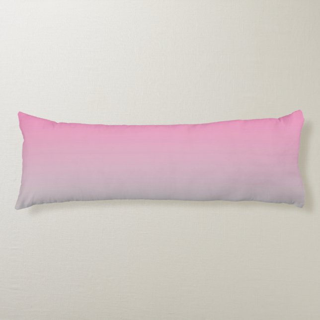 “Pink And Gray Ombre” Body Pillow (Front)