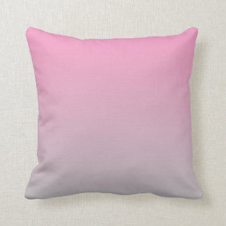 “Pink And Gray Ombre” Throw Pillow