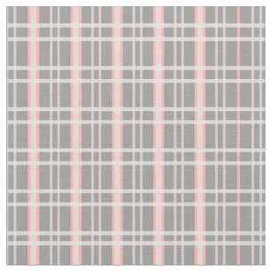 Pink and Gray Plaid Fabric
