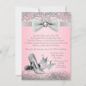 Pink and Gray Quinceanera Invitation (Back)