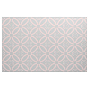 Pink And Gray Retro Geometric Pattern Fabric