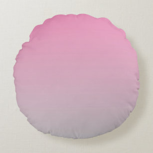 Pink And Gray Round Pillow