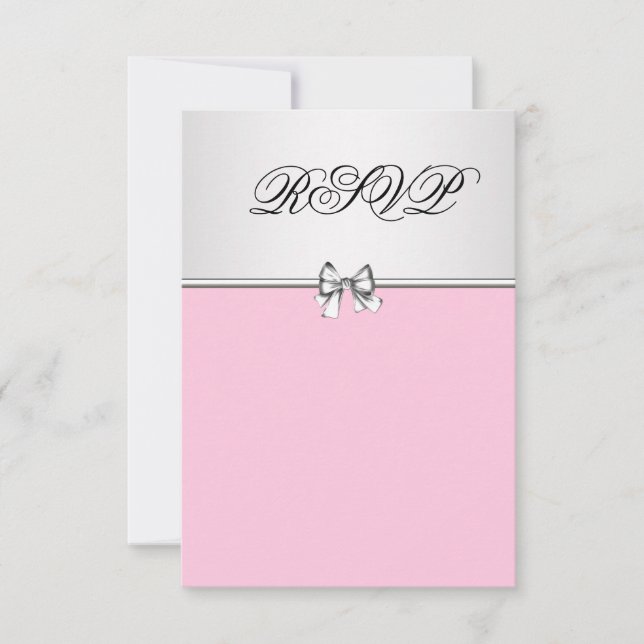 Pink and Gray RSVP (Front)