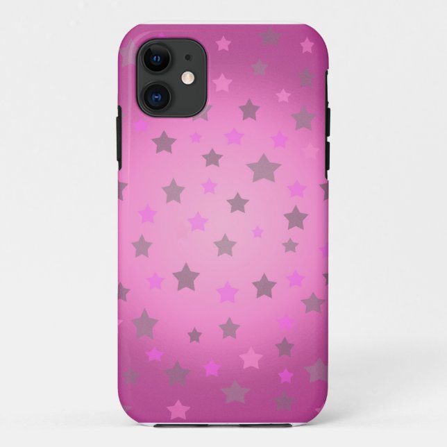 Pink and gray stars pattern iphone 5 case (Back)