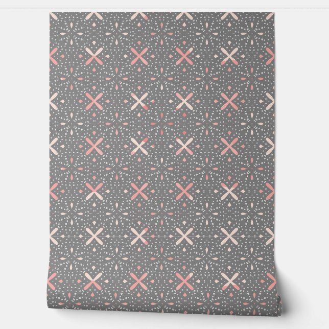 Pink and Gray Wallpaper (Unrolling)