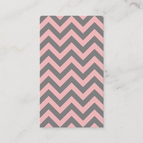 Pink and Gray Zigzag Business Cards