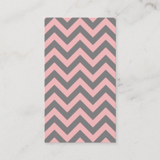 Customizable Pink and Gray Zigzag Business Cards