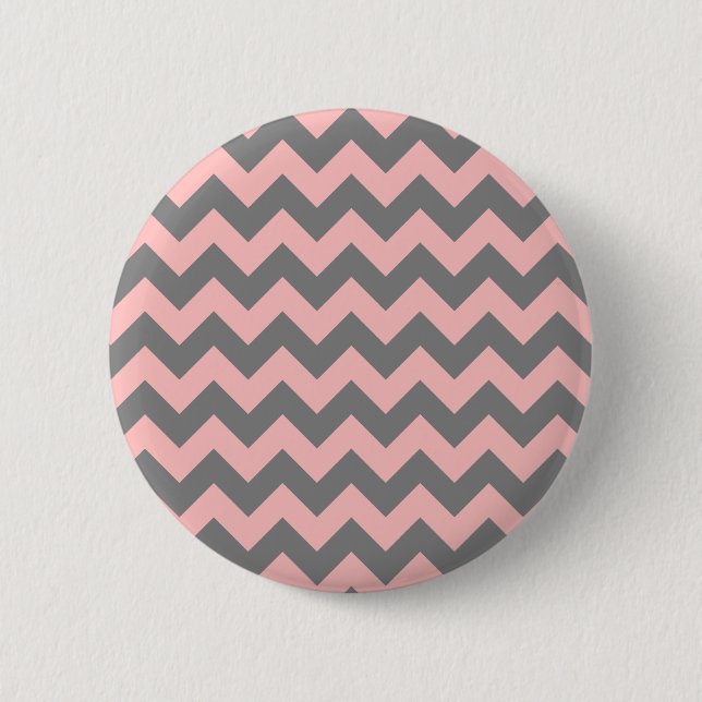 Pink and Gray Zigzag Button (Front)