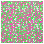 Pink and Green Abstract Pattern Fabric