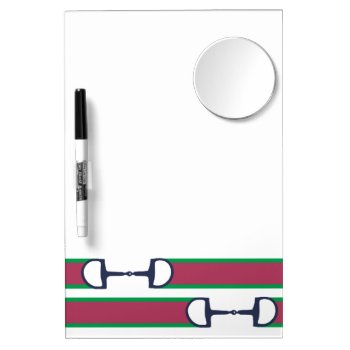 Pink And Green Bit Ribbon Pattern Dry Erase Board With Mirror by PaintingPony at Zazzle