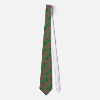Pink And Green Bit Ribbon Pattern Tie by PaintingPony at Zazzle