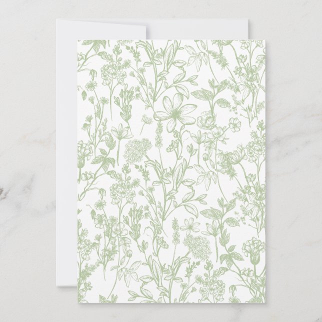 Pink and Green bow Baby Shower invitation