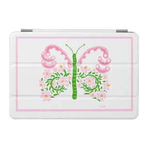 Pink and Green Bridal Butterfly ipad Case