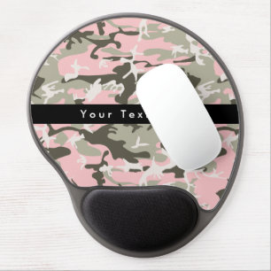 Pink and Green Camo, Camouflage, Military, Army Gel Mouse Pad