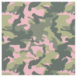Pink and Green Camo Fabric