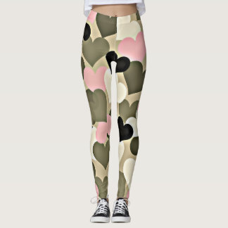 Pink and Green Camo Leggings