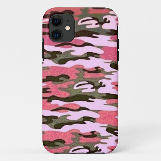 Pink and Green Camoflauge Case-Mate iPhone Case (Back)