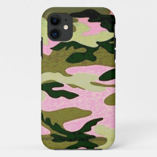 Pink and Green Camoflauge iPhone 11 Case