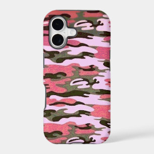 Pink and Green Camoflauge iPhone 17 Case