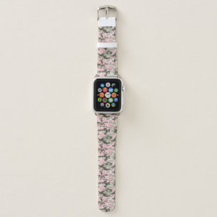 Pink and Green Camouflage, Military, Army Apple Watch Band