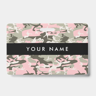 Pink and Green Camouflage, Military, Army Badge