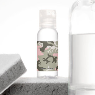Pink and Green Camouflage, Military, Army Hand Sanitizer