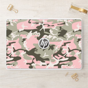 Pink and Green Camouflage, Military, Army HP Laptop Skin