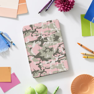 Pink and Green Camouflage, Military, Army iPad Pro Cover