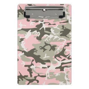 Pink and Green Camouflage, Military, Army Mini Clipboard