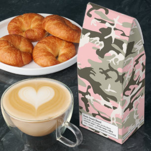 Pink and Green Camouflage, Military, Army Roasted Coffee