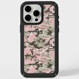 Pink and Green Camouflage, Military, Army iPhone 15 Pro Max Case