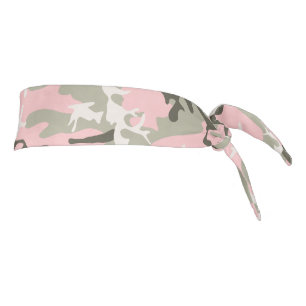 Pink and Green Camouflage, Military, Army Tie Headband