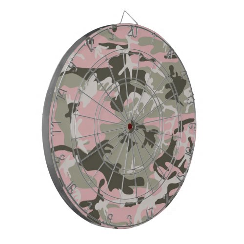 Pink and Green Camouflage Pattern Military Army Dart Board