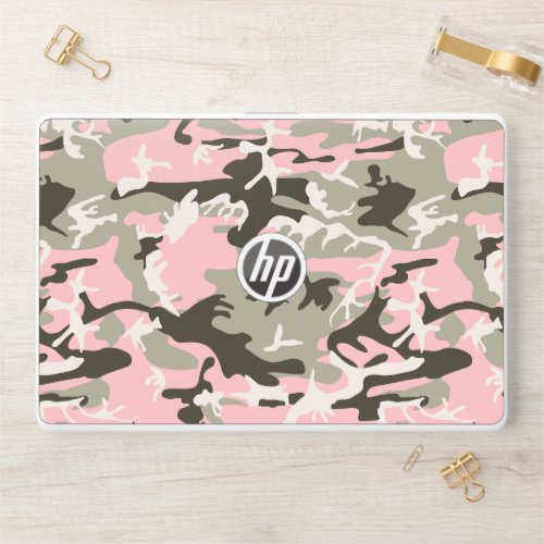 Pink and Green Camouflage Pattern Military Army HP Laptop Skin