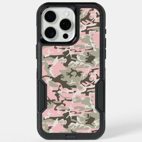 Pink and Green Camouflage Pattern Military Army iPhone 15 Pro Max Case