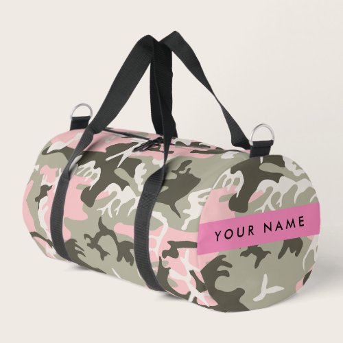 Pink and Green Camouflage Your name Personalize Duffle Bag Pink and Green Camouflage Your name Personalize Duffle Bag