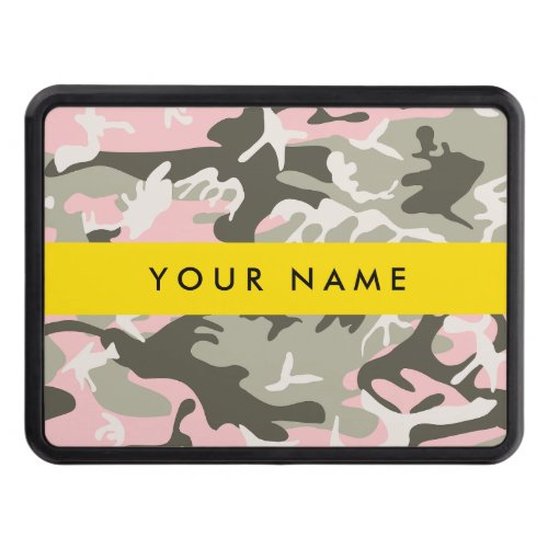 Pink and Green Camouflage Your name Personalize Hitch Cover