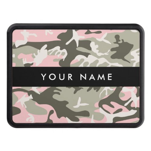 Pink and Green Camouflage Your name Personalize Hitch Cover