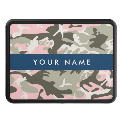 Pink and Green Camouflage Your name Personalize Hitch Cover