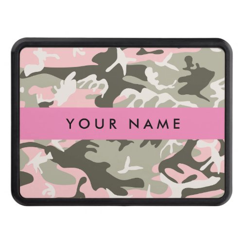 Pink and Green Camouflage Your name Personalize Hitch Cover