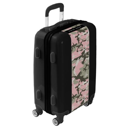 Pink and Green Camouflage Your name Personalize Luggage