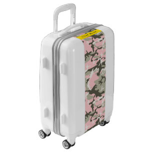 Pink and Green Camouflage Your name Personalize Luggage